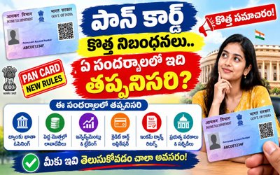 New PAN Card Rules: పాన్ కార్డ్ కొత్త నిబంధనలు.. ఏ సందర్భాలలో ఇది తప్పనిసరి? కొత్త సమాచారం.!