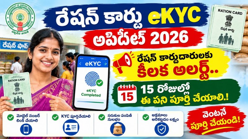 Ration Card eKYC Update 2026: రేషన్ కార్డుదారులకు కీలక అలర్ట్.. 15 రోజుల్లో ఈ పని పూర్తి చేయాలి.!