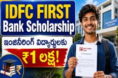 IDFC FIRST Bank Scholarship: ఇంజినీరింగ్ విద్యార్థులకు ఏటా రూ.1 లక్ష స్కాలర్షిప్..!
