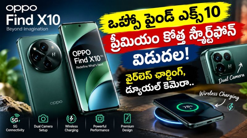 OPPO Find X10  Smartphone: వైర్‌లెస్ ఛార్జింగ్, డ్యూయల్ కెమెరా.. ఒప్పో ఫైండ్ ఎక్స్10 ప్రీమియం కొత్త స్మార్ట్‌ఫోన్ విడుదల.!