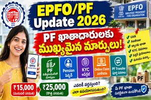 EPFO/PF Update 2026: PF ఉపసంహరణ, పెన్షన్, KYC మరియు ఆన్‌లైన్ క్లెయిమ్‌లో ప్రముఖ మార్పులు.!