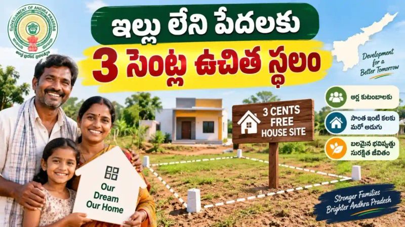 AP Free House Sites : ఏపీలో ఇల్లు లేని పేదలకు 3 సెంట్ల ఉచిత స్థలం - పూర్తి వివరాలు ఇక్కడ ఉన్నాయి..!