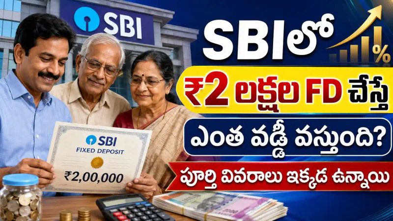 SBI Fixed Deposit : మీరు ఎస్‌బీఐలో  రూ.2 లక్షలు డిపాజిట్ చేస్తే ఎంత వడ్డీ వస్తుంది?