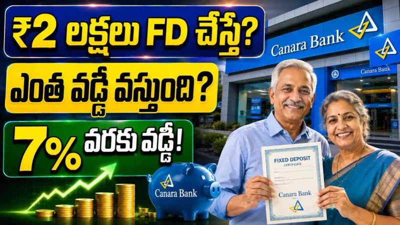 Canara Bank FD: కెనరా బ్యాంక్‌లో ₹2 లక్షలు FD చేస్తే ఎంత వడ్డీ వస్తుంది?