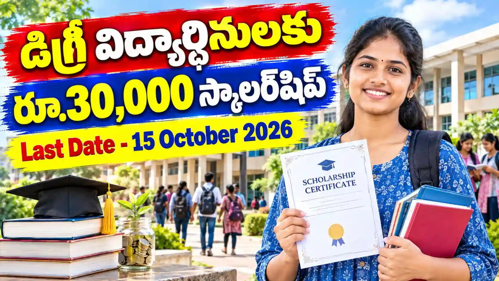Santoor Scholarship : డిగ్రీ విద్యార్థినులకు రూ.30,000 స్కాలర్‌షిప్ - అర్హత, దరఖాస్తు విధానం పూర్తి వివరాలు.!
