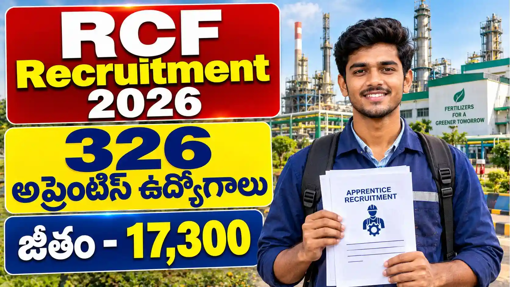 RCFL Apprentice Recruitment: RCFలో 326 అప్రెంటిస్‌ ఖాళీలు - రాత పరీక్ష లేకుండానే మెరిట్ ఆధారంగా ఎంపిక!